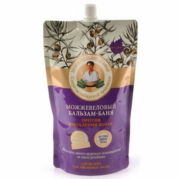 Бальзам-баня против выпадения волос можжевеловый, 500 мл (дой-пак) Рецепты бабушки Агафьи