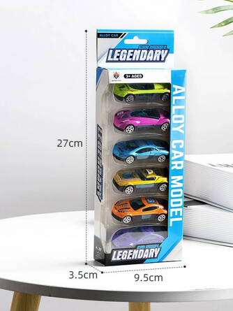 Набор машин спортивных (6 шт.), 7x3x2 Mix