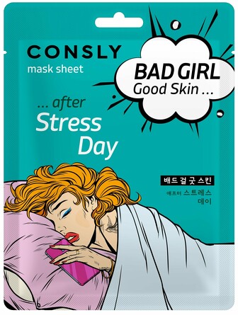 Тканевая маска BAD GIRL - Good Skin после тяжелого дня, 23 мл Consly