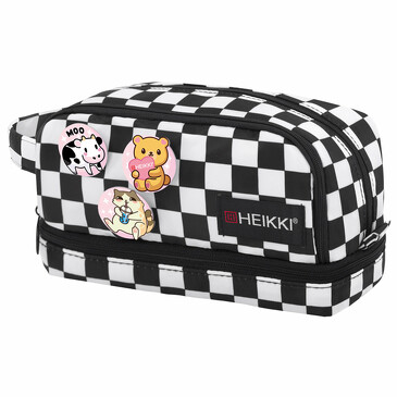 Пенал-органайзер с ручкой, значки, 2 отделения, откидная планка Heikki