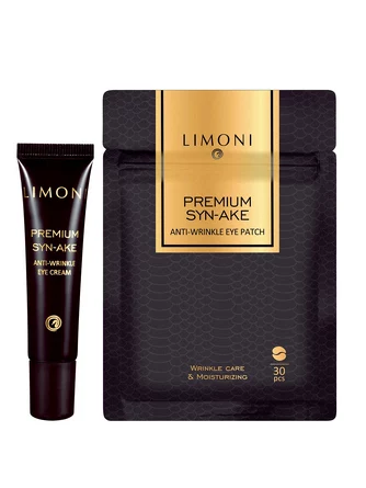 Набор для кожи вокруг глаз (крем и патчи (30 шт.)) Syn-Ake eye care set, 15 мл, 30 шт Limoni