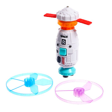 Волчок с запуском Ракета (1 волчок, 2 летающих диска) Woow Toys