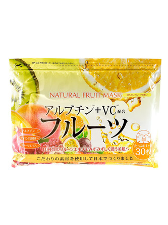 Курс натуральных масок для лица с фруктовыми экстрактами (30 шт.) Japan Gals