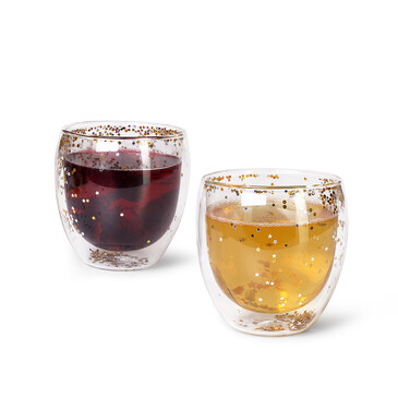 Набор COSTA - RICA из 2-х стаканов с двойными стенками 380мл (жаропрочное стекло) Fissman