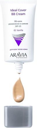 BB-крем увлажняющий SPF-15 Ideal Cover BB-Cream Vanilla 01, 50 мл Aravia Professional