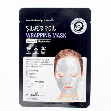 Восстанавливающая серебряная фольгированная маска для лица с витамином С, 25 мл Mbeauty