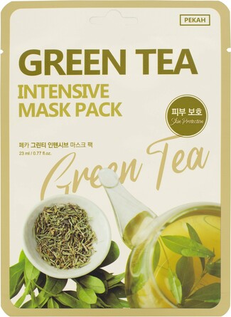 Маска для лица тканевая с экстрактом зеленого чая, 23 мл Pekah