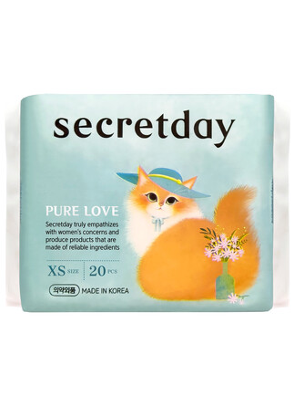 Прокладки Pure Love, XS, 20 шт. ежедневные хлопковые, 20 шт. (XS) Secret Day