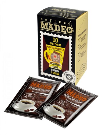 Набор кофе со специями Кофе по-индийски (10 шт. по 10 г) Madeo