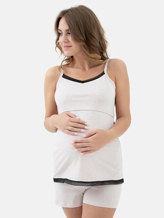 Пижама (майка и шорты) для беременных и кормящих HunnyMammy