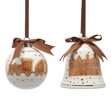 Шар и колокольчик Marzapane 12 см Enzo De Gasperi