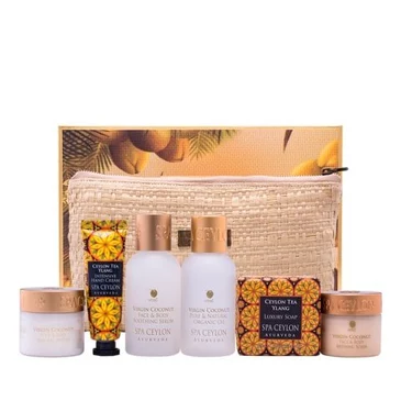 Набор для домашнего spa Чистый кокос (6 пр.) Spa Ceylon, 120 мл; 120г