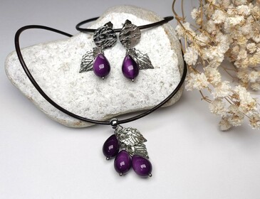 Комплект украшений Olives (кулон и серьги) Мастерская Стекла