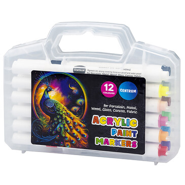 Маркеры акриловые, 12 цв. Centrum