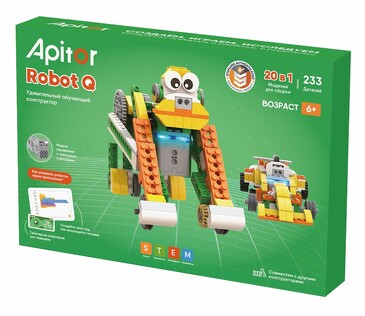 Конструктор программируемый обучающий 20 в 1 Robot Q Apitor