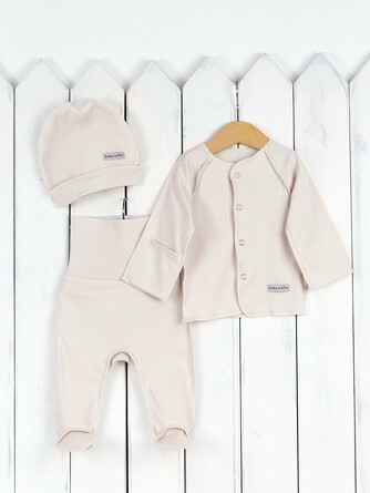Комплект для новорожденных (распашонка, ползунки и шапка) Baby Boom