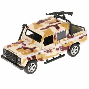 Игрушка машина Land Rover Defender Pickup, 12 см, (инерц. механизм, открываются двери и багажник) Технопарк