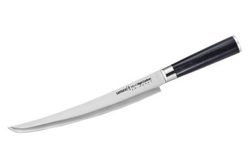 Нож кухонный Mo-V для нарезки, слайсер Tanto 230 мм Samura