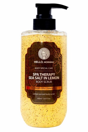 Скраб для тела Спа-терапия с морской солью и экстрактом лимона, 500 мл Hello, Morning