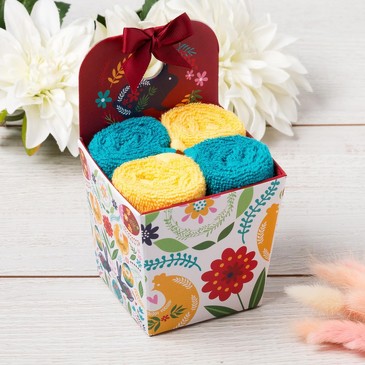 Салфетка махровая (4 шт.) Зайцы Этель