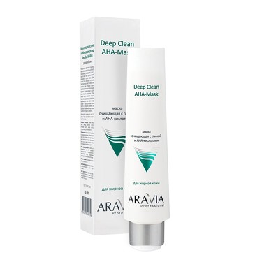 Маска очищающая с глиной и AHA-кислотами для лица Deep Clean AHA-Mask 100 мл Aravia Professional