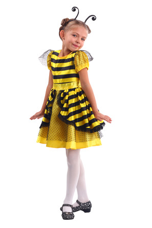 Костюм карнавальный Пчелка (платье, ободок) Пуговка