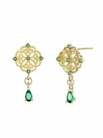 Серьги-гвоздики с позолотой Iris Premium Jewelry