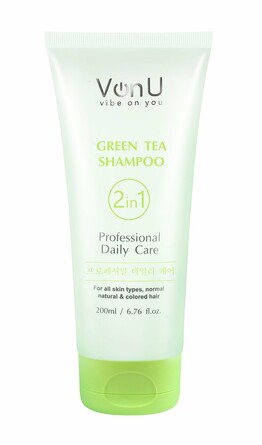Шампунь для волос с зеленым чаем Green Tea Shampoo, 200 мл Von U
