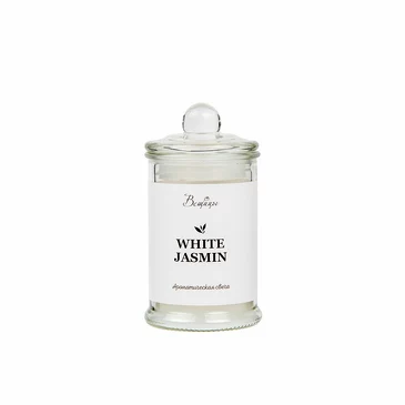 Свеча ароматическая White Jasmine, 6х6х11 см Вещицы