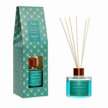 Аромадиффузор парфюмированный Basil & Neroli, 100 мл, 7,5х7,5х25 см Вещицы