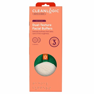 Спонж очищающий для массажа и пилинга лица (3 шт.) Cleanlogic