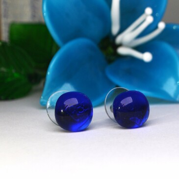 Серьги-пусеты Pea Мастерская Стекла