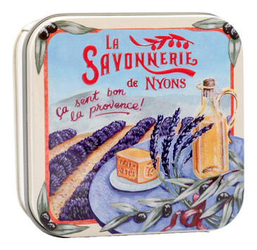Мыло с лавандой в металлической коробке Прованс, 100 гр. La Savonnerie de Nyons