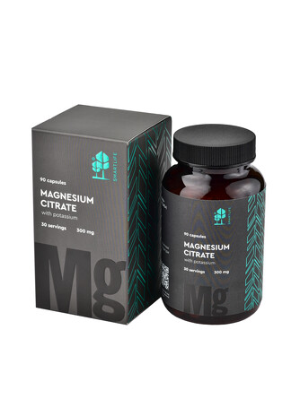 Магния цитрат (усилен калием) 100 мг на 30 порций, 90 капсул SmartLife