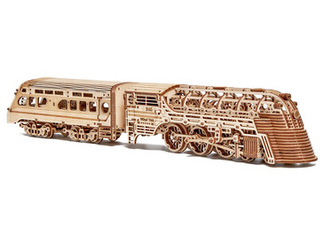 Модель механическая деревянная сборная Поезд Атлантический экспресс, 68x10x11 Wood Trick