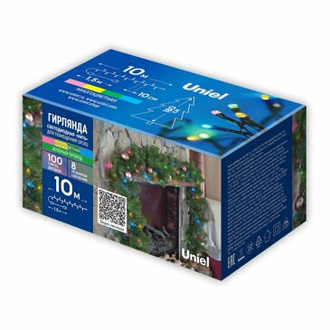 Гирлянда светодиодная, 10 м, 100 светодиодов Uniel