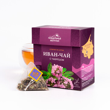 Напиток чайный Иван-чай ферментированный с чабрецом (пирамидки) 2,5г×18 Предгорья Белухи Smart Bee