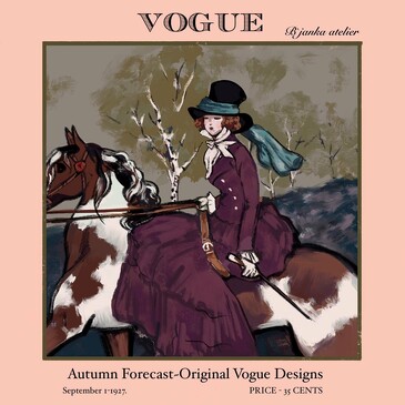 Платок шейный Vogue. Золотые 20-е. Сентябрь Bjanka Silk