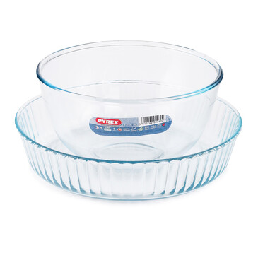 Набор миска для смешивания 2л + блюдо для запекания круглое 26 см Pyrex