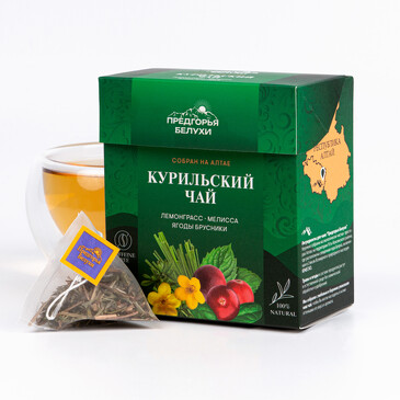 Напиток чайный Курильский чай, лемонграсс, мелисса, ягоды брусники (пирамидки) 1,5 г×18 Предгорья Белухи Smart Bee