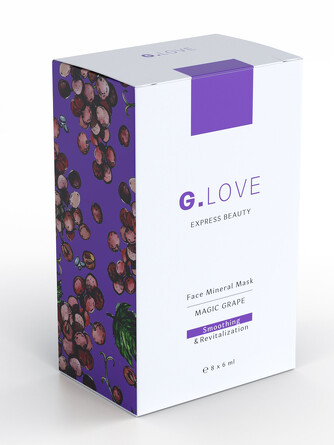 Набор масок для лица face mineral mask magic grape (8 шт. саше по 6 мл) G.Love