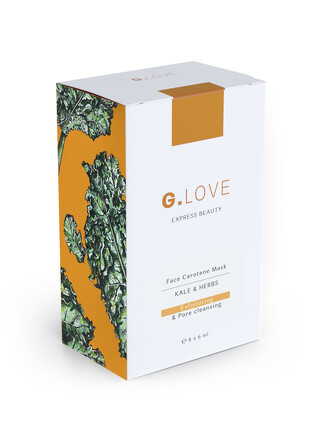 Набор масок для лица face carotene mask kale&herbs (8 шт. саше по 6 мл) G.Love