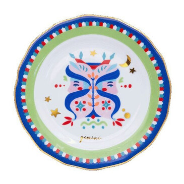 Тарелка пирожковая Zodiac Vibe близнецы 16 см Baci Milano