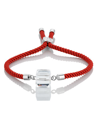 Браслет с кубиком премиум-кристаллом L'attrice