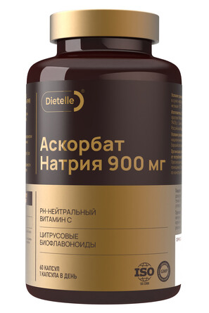 БАД. Витамин С с биофлавоноидами (60 таблеток) Dietelle