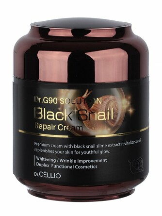 Крем для лица с муцином улитки solution black snail repair cream 85 г Dr.Cellio