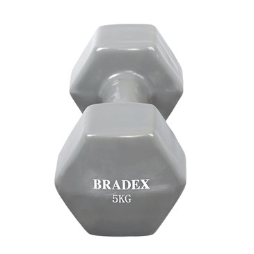 Гантель обрезиненная, 5 кг Bradex