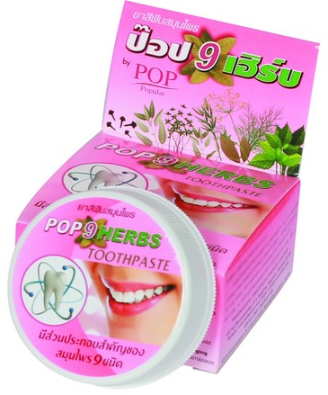 Растительная зубная паста 9 трав (в круглой упаковке) 30гр by POP popular