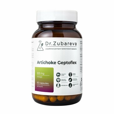 Пищевая добавка. Артишок Гептофлекс (60 капсул) Dr. Zubareva