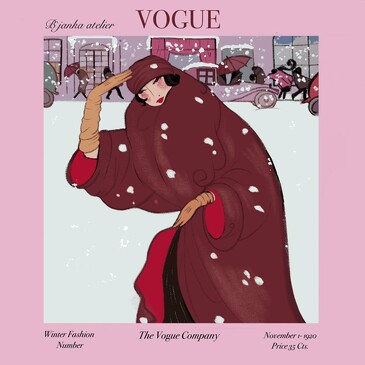 Платок шейный Vogue. Золотые 20-е. Ноябрь Bjanka Silk